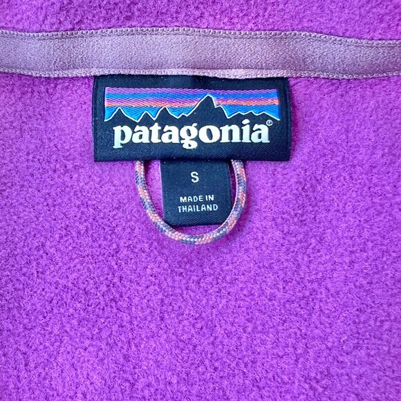 NWOT Patagonia Purple Fuchsia 1/4-Zip Fleece Pullover w/ Chest Pocket - Picture 3 of 14